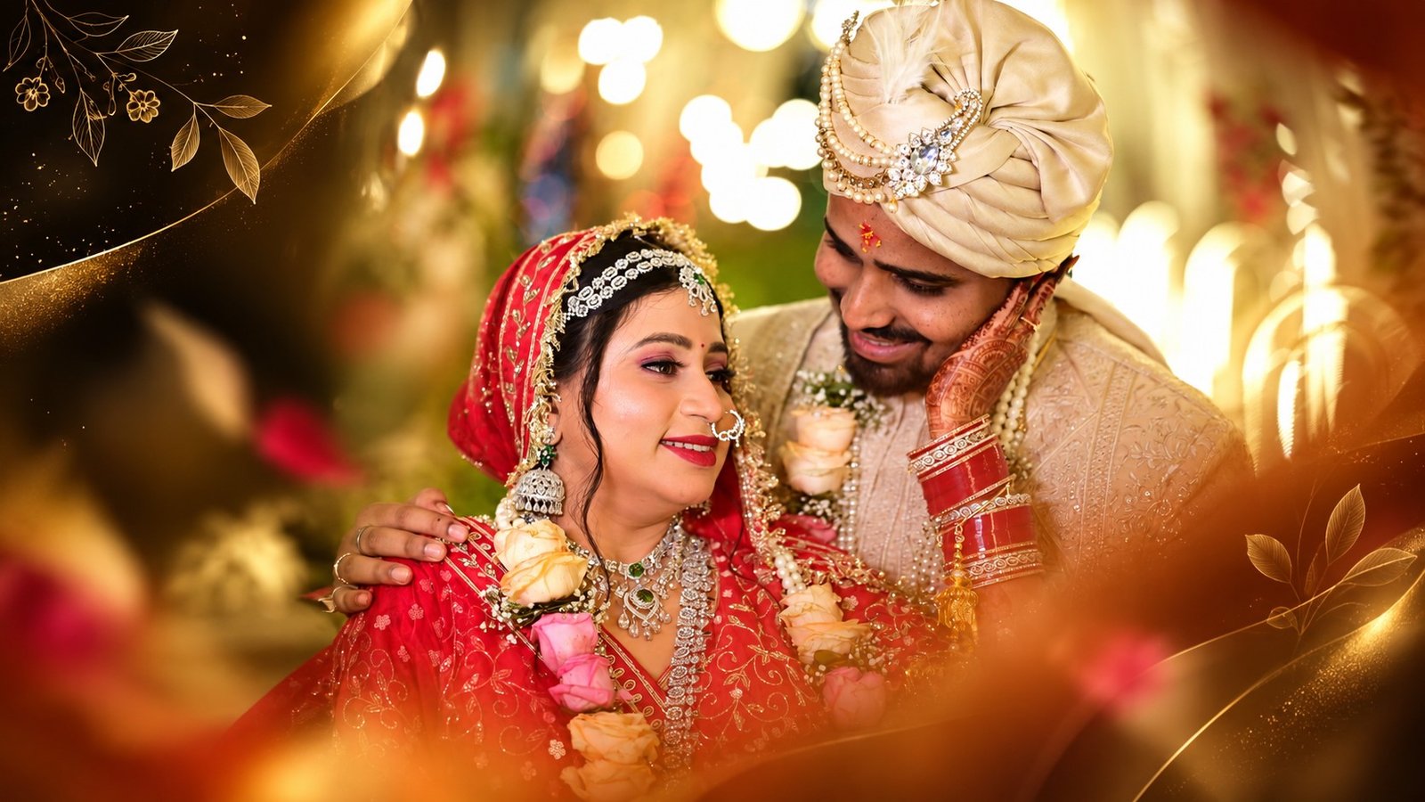 Groom carrying bride